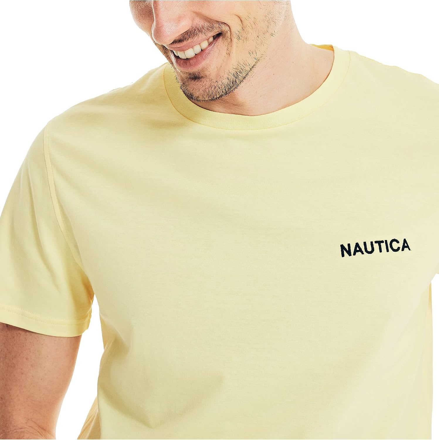 image:imageNautica Mens Short Sleeve Solid Crew Neck TShirt ShirtCorn Solid