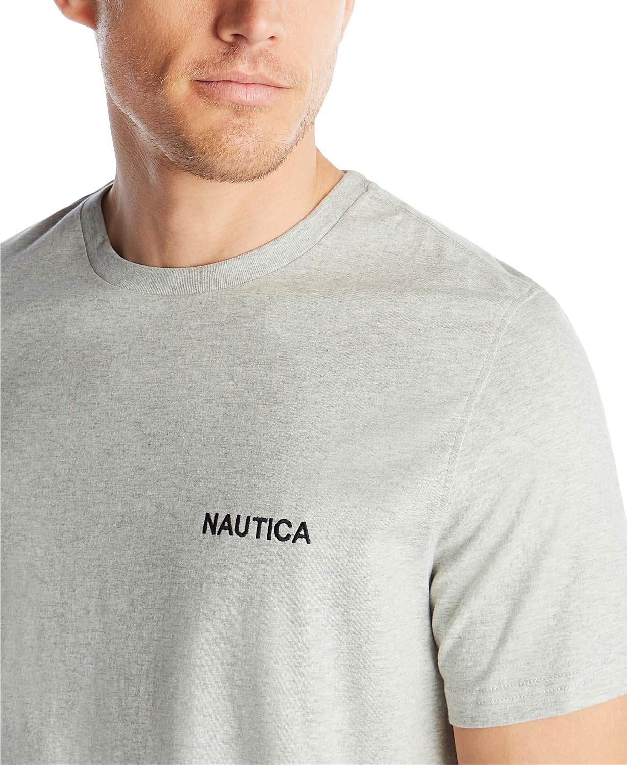 image:imageNautica Mens Short Sleeve Solid Crew Neck TShirt ShirtGrey Heather