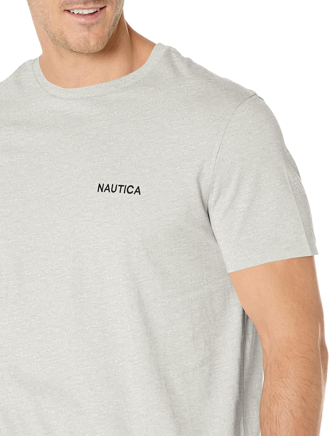 image:imageNautica Mens Short Sleeve Solid Crew Neck TShirt ShirtGrey Heather