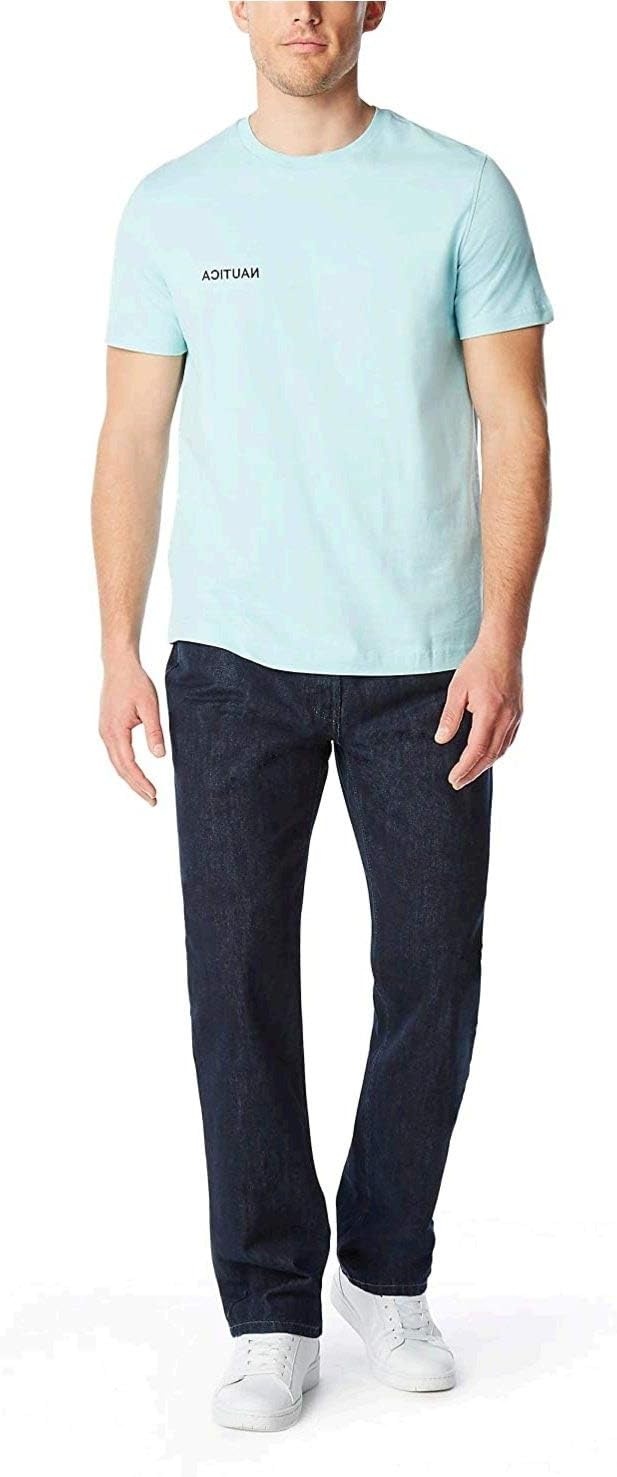 image:imageNautica Mens Short Sleeve Solid Crew Neck TShirt ShirtHarbor Mist