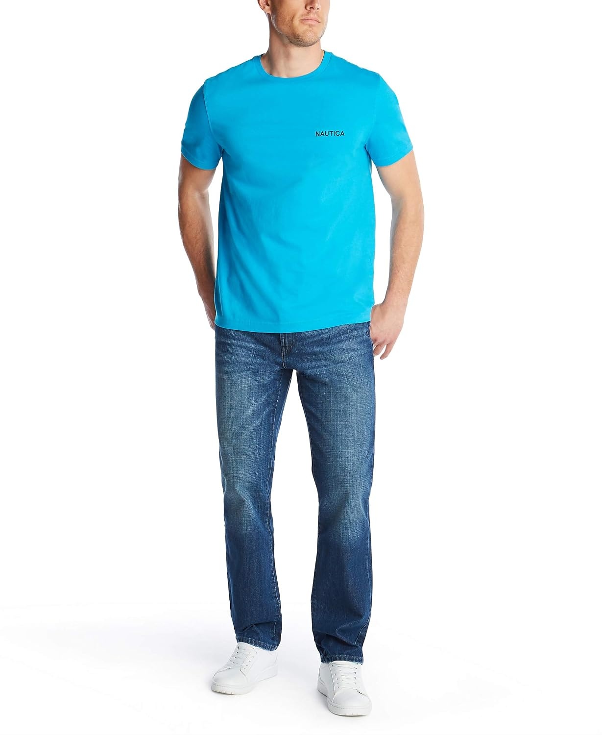image:imageNautica Mens Short Sleeve Solid Crew Neck TShirt ShirtHawaiian Ocean