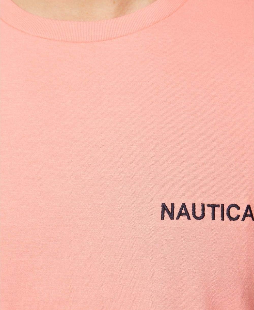 image:imageNautica Mens Short Sleeve Solid Crew Neck TShirt ShirtPale Coral Solid