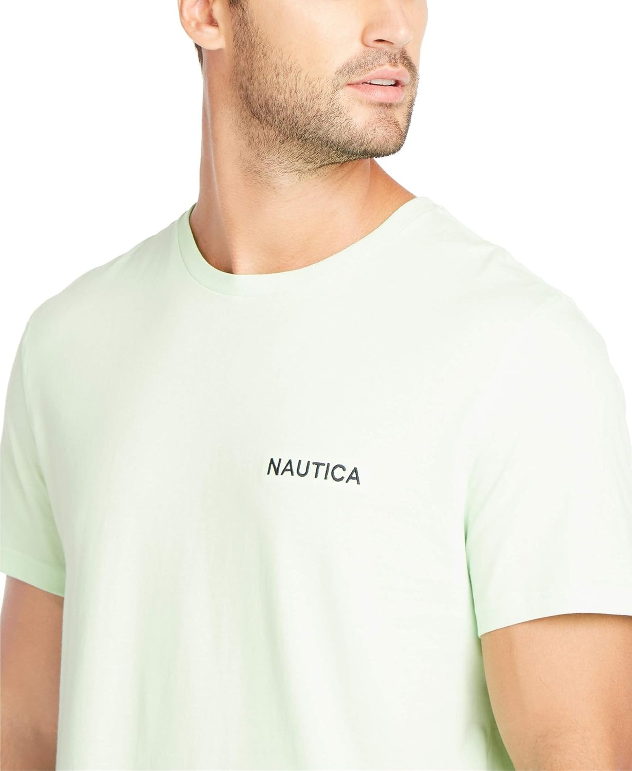 image:imageNautica Mens Short Sleeve Solid Crew Neck TShirt ShirtPatina Green Solid