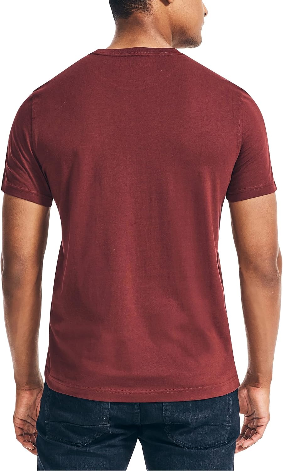 image:imageNautica Mens Short Sleeve Solid Crew Neck TShirt ShirtRoyal Burgundy