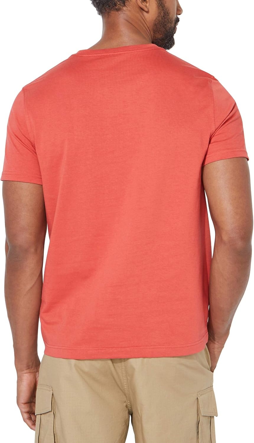 image:imageNautica Mens Short Sleeve Solid Crew Neck TShirt ShirtSunbaked Red Solid