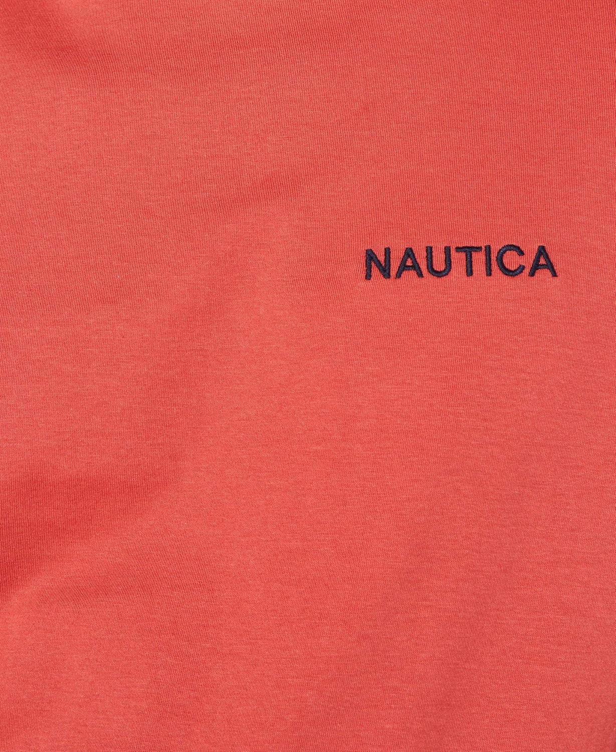 image:imageNautica Mens Short Sleeve Solid Crew Neck TShirt ShirtSunbaked Red Solid