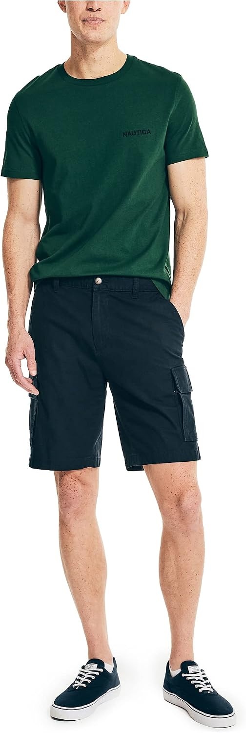 image:imageNautica Mens Short Sleeve Solid Crew Neck TShirt ShirtTidal Green Solid