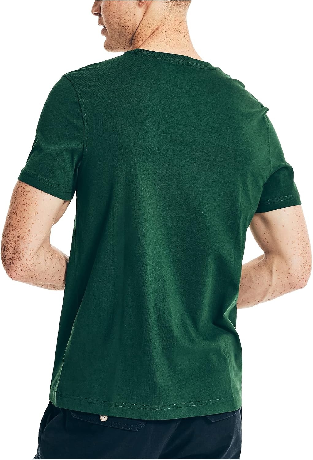 image:imageNautica Mens Short Sleeve Solid Crew Neck TShirt ShirtTidal Green Solid