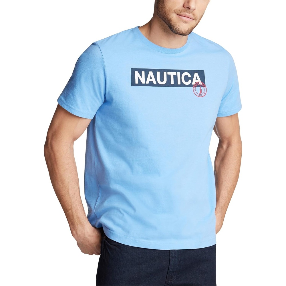 image:imageNautica Mens Short Sleeve 100 Cotton Nautical Series Graphic TeeProvence
