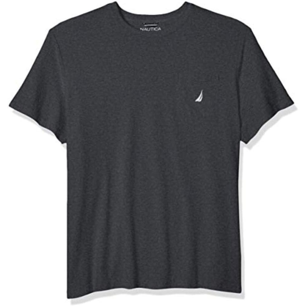 image:imageNautica Mens Short Sleeve Solid Crew Neck TShirt ShirtCharcoal