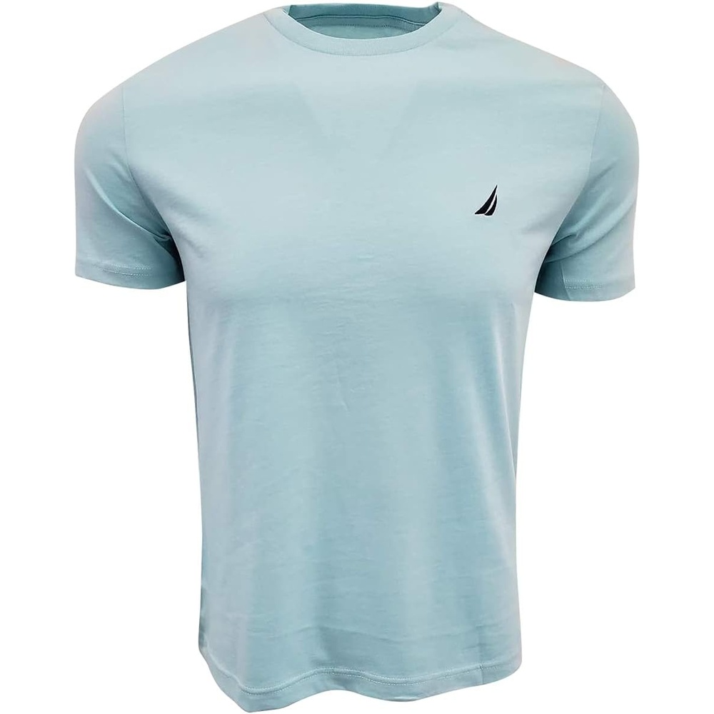 image:imageNautica Mens Short Sleeve Solid Crew Neck TShirt ShirtHarbor Mist 2021