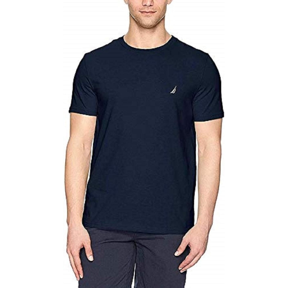 image:imageNautica Mens Short Sleeve Solid Crew Neck TShirt ShirtNavy 401