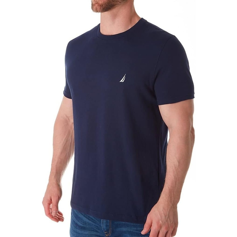 image:imageNautica Mens Short Sleeve Solid Crew Neck TShirt ShirtNavy