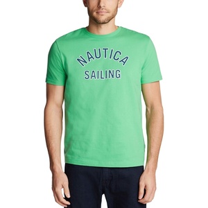 Nautica Men’s Short Sleeve 100% Cotton Nautical Series Graphic Tee(Summer Green)