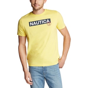 Nautica Men’s Short Sleeve 100% Cotton Nautical Series Graphic Tee(Sunfish Yellow)
