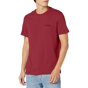 Nautica Men’s Short Sleeve Solid Crew Neck T-Shirt Shirt(Barolo Solid)