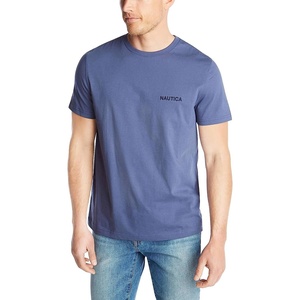 Nautica Men’s Short Sleeve Solid Crew Neck T-Shirt Shirt(Blue Indigo)