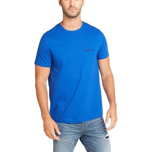 Nautica Men’s Short Sleeve Solid Crew Neck T-Shirt Shirt(Bright Cobalt Solid)