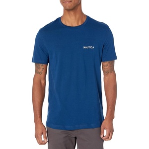 Nautica Men’s Short Sleeve Solid Crew Neck T-Shirt Shirt(Estate Blue)