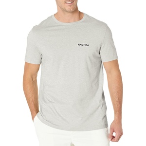 Nautica Men’s Short Sleeve Solid Crew Neck T-Shirt Shirt(Grey Heather)