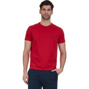 Nautica Men’s Short Sleeve Solid Crew Neck T-Shirt Shirt(Nautica Red)