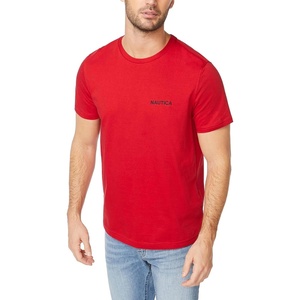 Nautica Men’s Short Sleeve Solid Crew Neck T-Shirt Shirt(Nautica Red Solid)