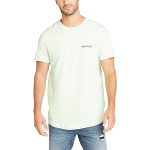 Nautica Men’s Short Sleeve Solid Crew Neck T-Shirt Shirt(Patina Green Solid)