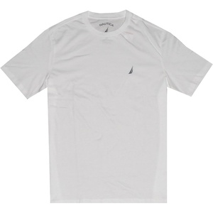 Nautica Men’s Short Sleeve Solid Crew Neck T-Shirt Shirt(White)