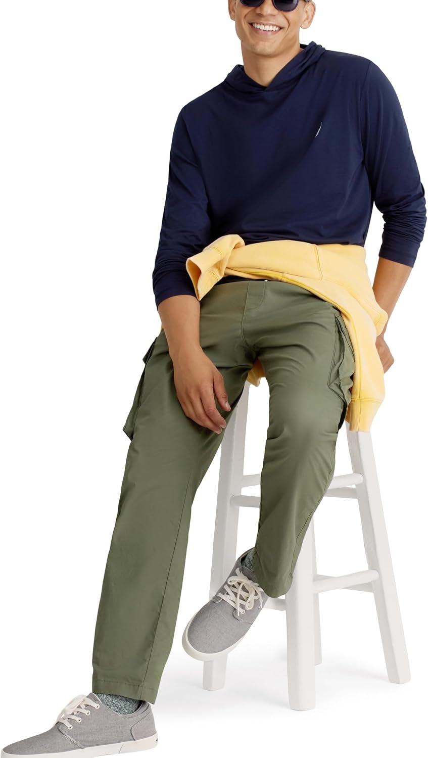 image:imageNautica Mens LongSleeve Elevated Deck Crewneck TShirtNavy Seas