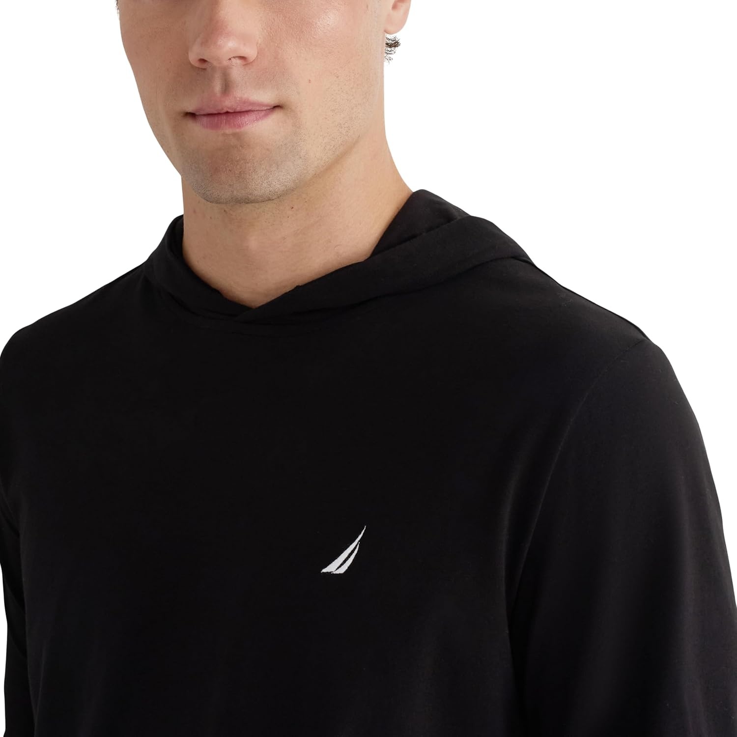 image:imageNautica Mens LongSleeve Elevated Deck Crewneck TShirtTrue Black