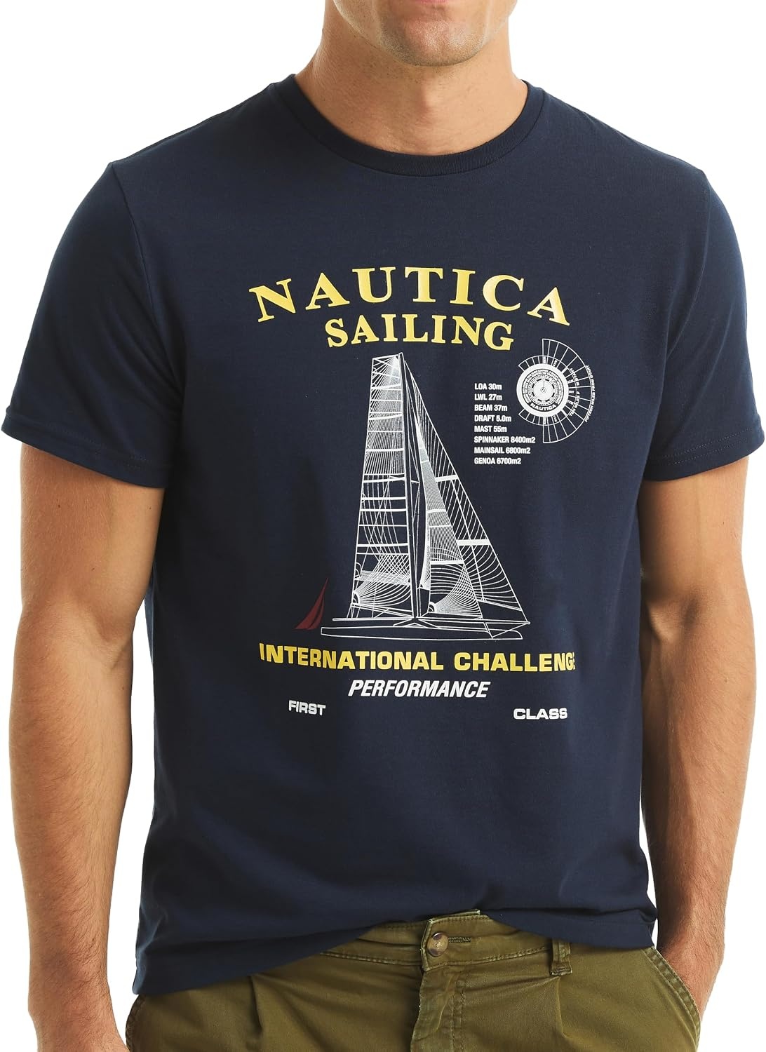 image:imageNautica Mens Short Sleeve Sailing Graphic TShirtNavy Seas