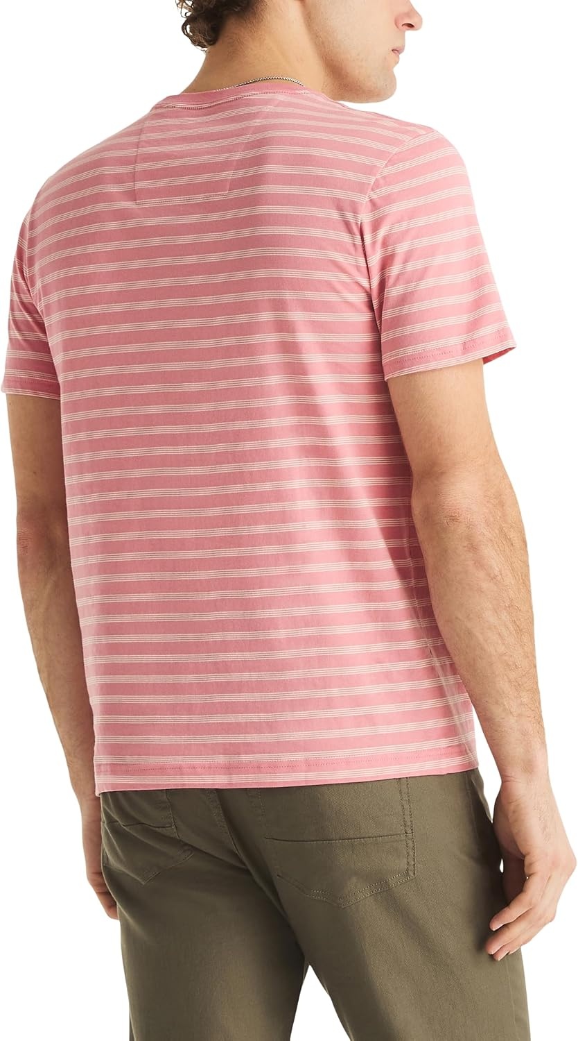 image:imageNautica Mens Short Sleeve Striped TeeMauve Glow