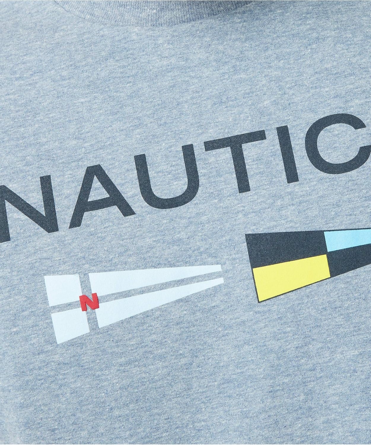 image:imageNautica Mens Sustainably Crafted Logo Signal Flag Graphic TShirtDeep Anchor Heather