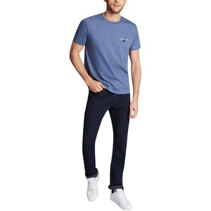Nautica Men’s Short Sleeve Logo Series Graphic Tee(Blue Indigo Heather)