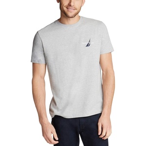 Nautica Men’s Short Sleeve Logo Series Graphic Tee(Grey Heather)