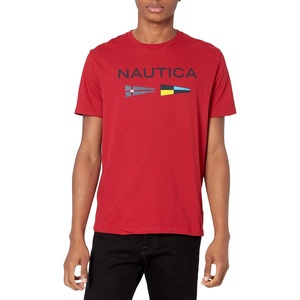 Nautica Men’s Sustainably Crafted Logo Signal Flag Graphic T-Shirt(Nautica Red)