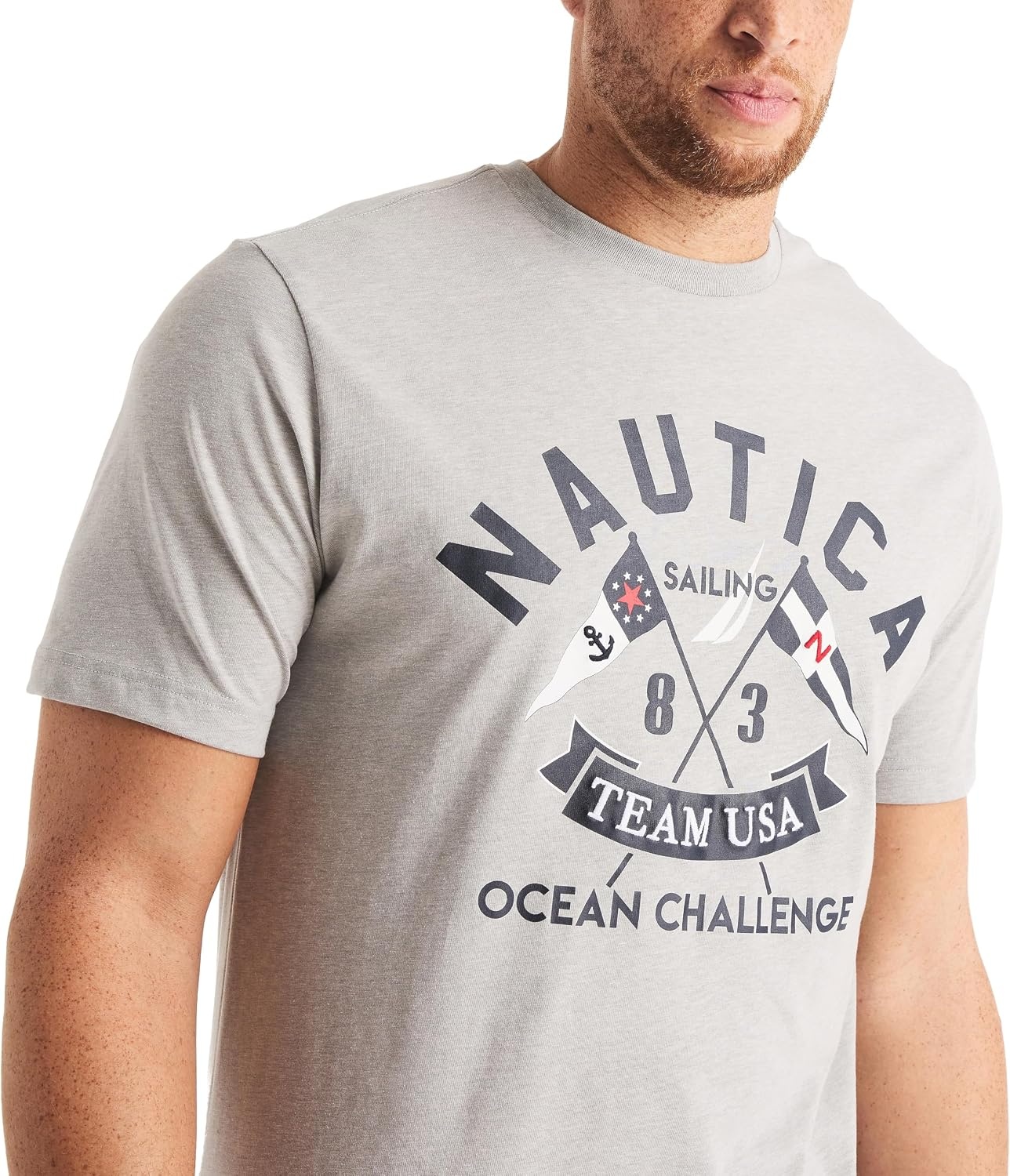 image:imageNautica Mens Big amp Tall Ocean Challenge Graphic TShirtNew Grey Heather